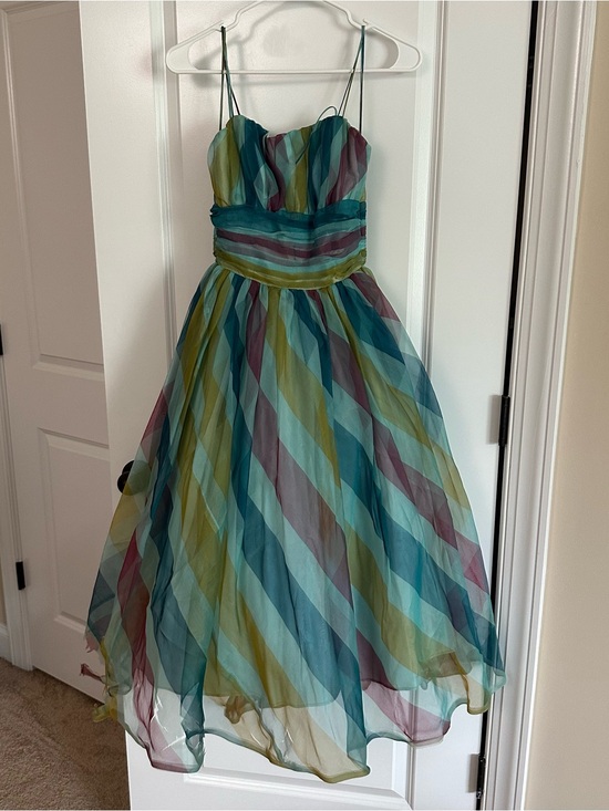 Dresses & Skirts - Vintage Colorful Striped Prom Dress